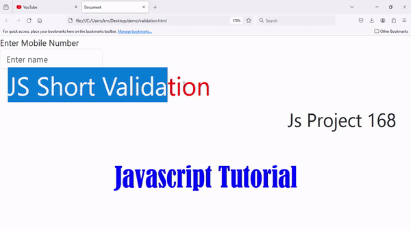 Only  Text Input Form with JavaScript Validation: A Step-by-Step Guide